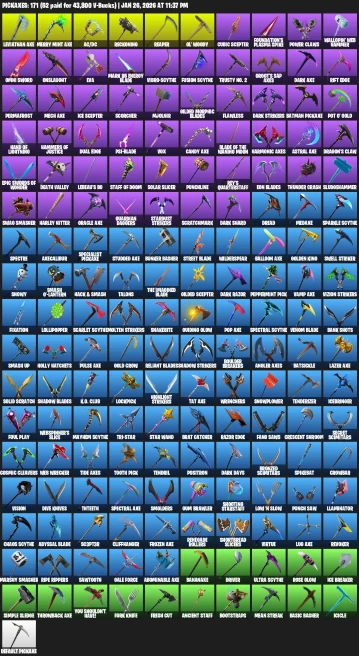 249 Skins | OG Skull Trooper | Travis Scott, Black Knight, Sparkle Specialist, The Reaper