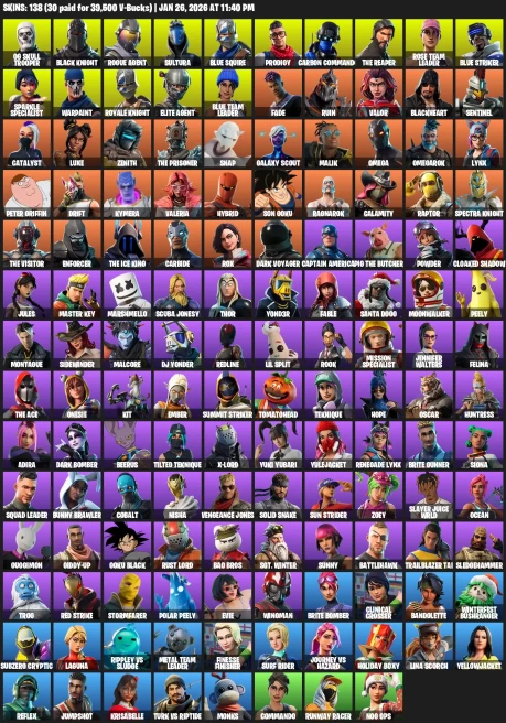 138 skins | OG STW | Og Skull Trooper | OG Raiders Revenge |