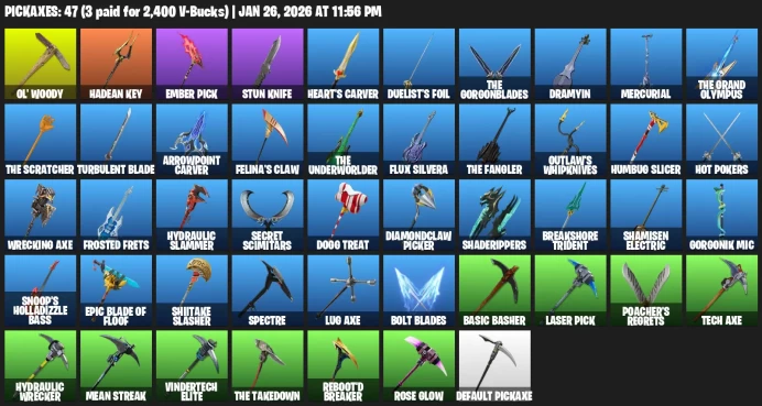33 skins | OG Renegade Raider | OG STW | 2150 VB