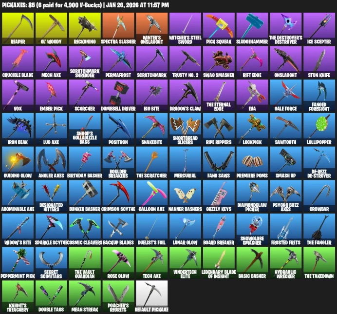 113 Skins | OG Renegade Raider | The Reaper |