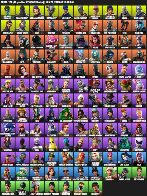 127 Skins | OG Ghoul Trooper + Black Knight |