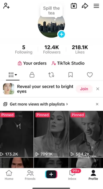 USA Monetized Account/ 12K Real Followers+218K Real Likes/ Creator Rewards Program Activated/ Live Stream/ Full Access