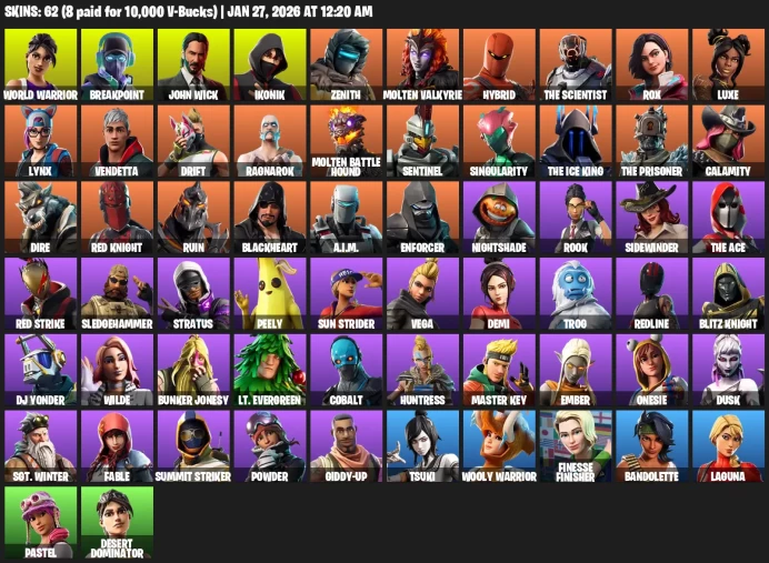 62 Skins | Ikonik |