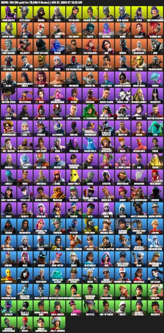 194 Skins | Dark Vertex | IKONIK | The Reaper | Royale Knight | Merry Mint Axe |