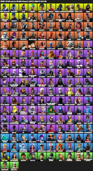 172 Skins | OG STW | Wonder | IKONIK | Glow | Trailblazer | Rose Team Leader | Warpaint | Travis Scott | Tenderizer