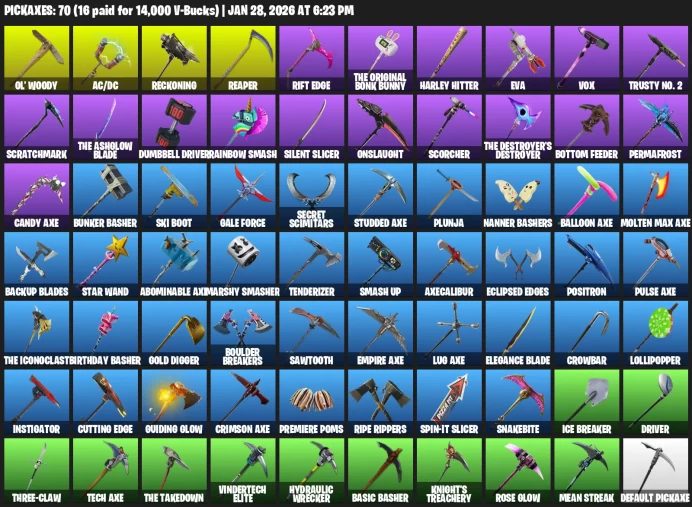 84 skins | OG Renegade Raider | Black Knight | Sparkle Specialist | The Reaper | Blue Squire | Royale Knight | Elite Agent