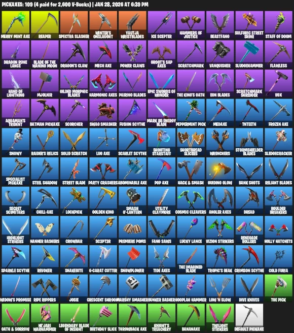112 skins | Wonder | IKONIK | Honor | Glow | Minty | Tycoon | Laguna | Inferno | Breakpoint | Frostbite | Cobalt | Summit | Iris |