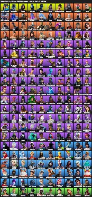 210 Skins | Renegade Raider | Aerial Assault Trooper | IKONIK | Glow | Clutch | Fixer | Sultura | Cloud Striker | World