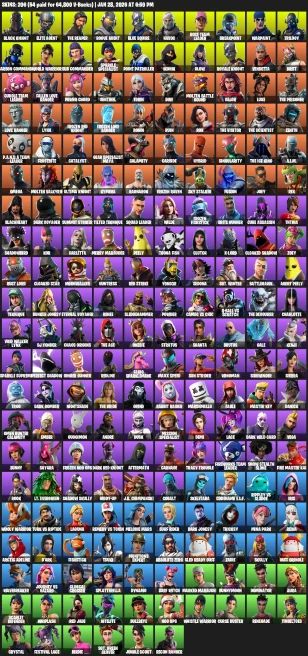 206 Skins | Black Knight | The Reaper | Ikonik | Glow | OG STW FP2 | World Warrior | Merry Mint Axe | Mako | 3500 VB