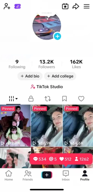 Instanly Delivery/ Monetized 13K Real Followers+162K Real Likes Account/ Creator Rewards Program Activated/ Live Stream/ Full Access