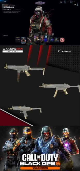 All Platform - 6 Diamond Camo 9Gold - 30 Total Operators 59 Skin - GDAY BAIT - Code1092