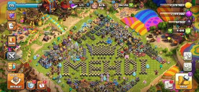 TH 18 Max, 14 Equipment Epic 3 Lv 27 4 Lv 26, 4000 Gem, Defense Max, Wall Max, 1 Map Skin, Magic Items