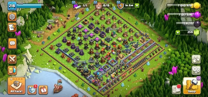TH 17 Max, 8 Equipment Epic 3 Lv 26, Defense Max, Hero Max, 15 Hero Skin, 300 League Medal