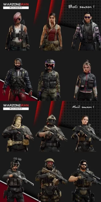All Platform - VAULT EDITION BO6 & MW2 - WOODS PACK  - 67 Total Operators 90 Skin - Code1095