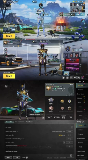iOS Android - Level 81 - X Suit Pharaoh Kill - 2 Super Car - Skin Mummy - +140 Mytich - M416 Kill - Code1102