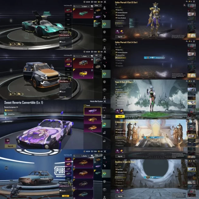 iOS Android - Level 81 - X Suit Pharaoh Kill - 2 Super Car - Skin Mummy - +140 Mytich - M416 Kill - Code1102