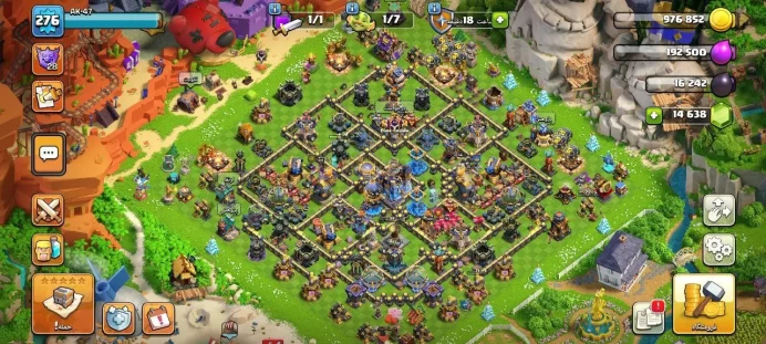 TH18 - Level 276 - Equipment Max - 3 Skin Map - 14K Gems - 2 Hero Max - Code1099
