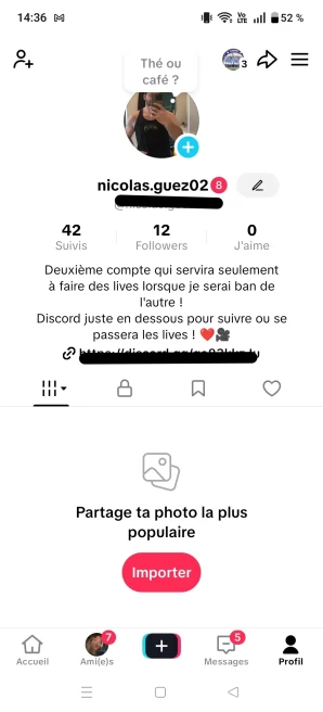[Code 9265] Local France / 12 Followers / Very Cheap