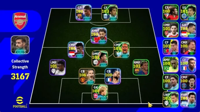 Mobile|PES 2026|Shinji Okazaki Long-Reach Tackle,Raul Phenom Finish, Eden Hazard,Ricky Kambuaya,Etc|TakeEmail|(EF1216)