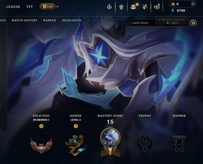 [EUW] S16! - SPLIT 1! - Bronze 1 - 1 win 0 lose - 4.8K Be - Ranked Ready