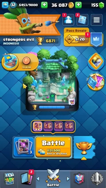Lvl 32|Trophy 6871|KTL 11|Limited Skin|Card 118|1 Hero 4 EVO 5 Champion 21 Legendary 33 Epic 30 Rare 29Common|Take Email(CR1312)