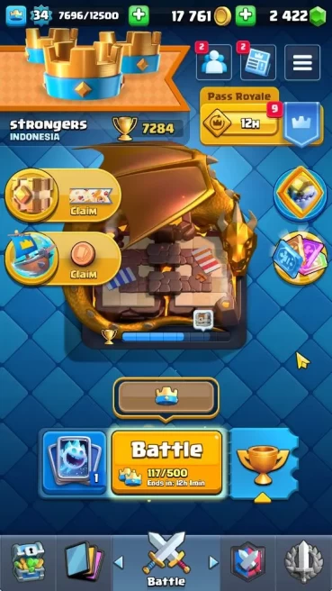 Lvl 34|Trophy 7284|KTL 12|Limited Skin|Card 120|1 Hero 4 EVO 7 Champ 21 Legendary 33 Epic 30 Rare 29 Common|Take Email(CR1314)