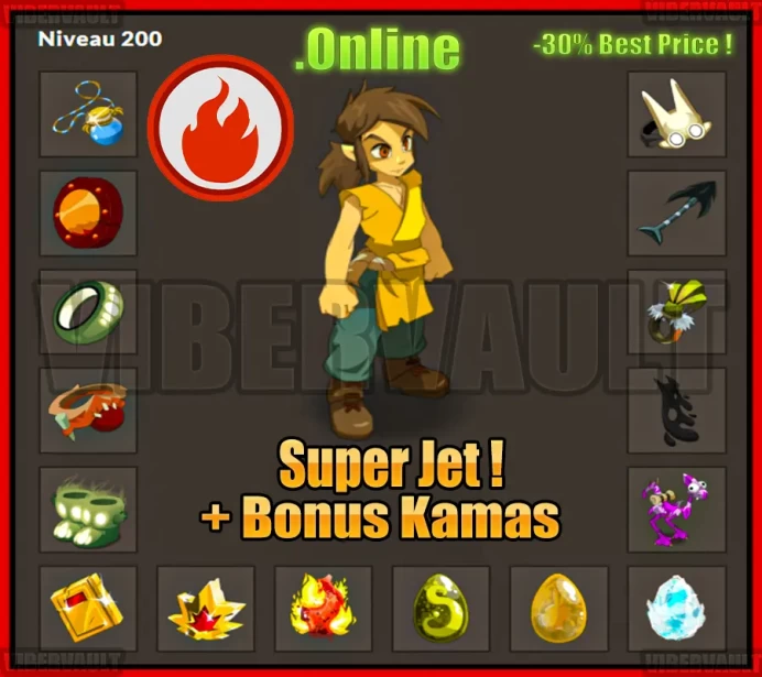 [Blair] Stuff PVP/intelligence LVL 200 Super jet + Bonus Kamas / Echange Safe 100%