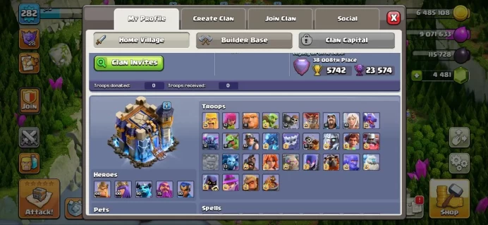 Th_18(XP 282)(EVERYTHINGS FULL MAX TH 17)(4500 GEM)(24 EQUIPMENT EPIC MAX)(C.N FREE)(B.B MAX)(LIFTIME WARANTY)