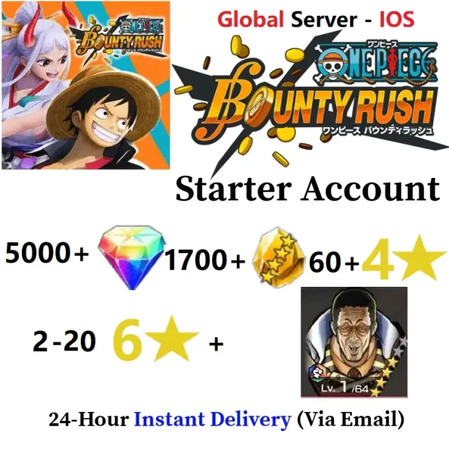 [Global - IOS] EX Kizaru Trailer + 5000+ Rainbow Diamonds + 1700+ Gold Fragments + 3-20 6 Star Characters