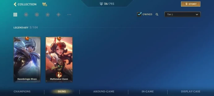 iOS/Android - Server Asia - Level 51 - Champions 44 - Skins 26 - Legendary 2 - Code1115