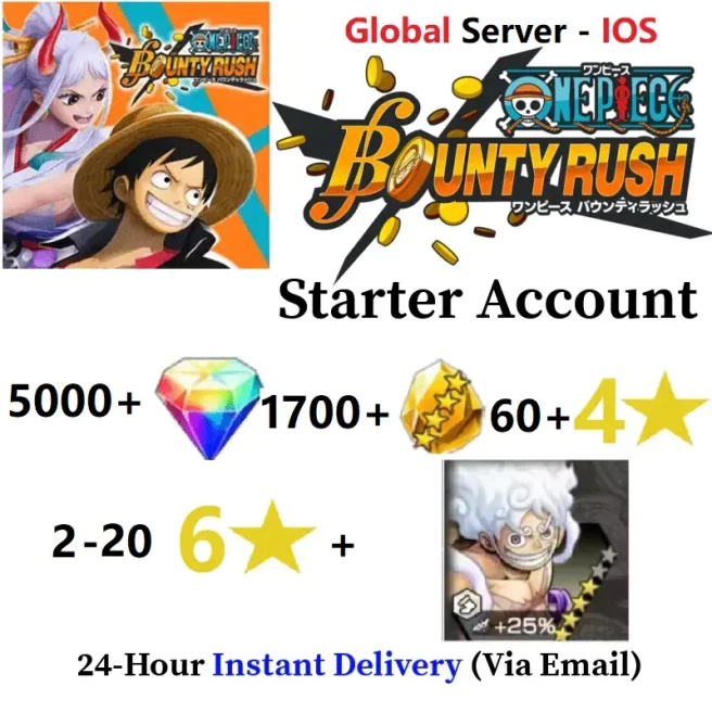 [Global - IOS] EX Gear 5 V2 + 5000+ Rainbow Diamonds + 1700+ Gold Fragments + 3-20 6 Star Characters