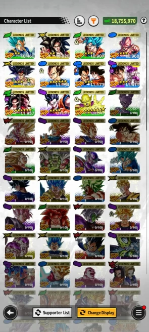 ANDROID+IOS- UL Buu han 8S+UL Majin Vegeta 12S+LF Gohan pur+Piccolo+ss4 GokuVegeta+Buu kid- Have Equipment (D128)