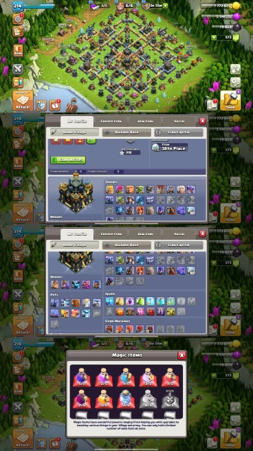 R122- TH17 Semi Max | XP 214 | BK90 AQ80 MP70 GW75 RC37 | 500 NC | 6 Heroes Skins & Strong Equipment | 100% Secure SCID | iOS & Android