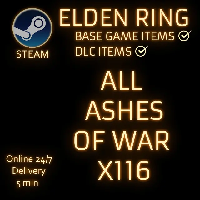 (PC/STEAM) ELDEN RING ALL ASHES OF WAR X116 BASE+DLC