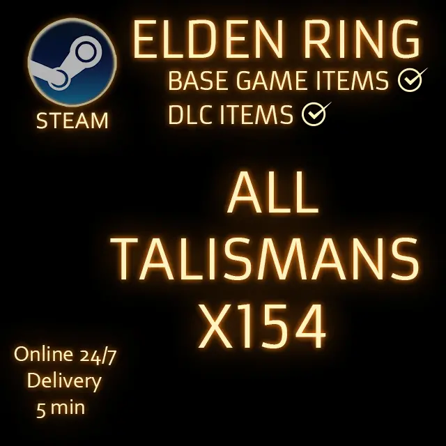 (PC/STEAM) ELDEN RING ALL TALISMANS X154 BASE+DLC