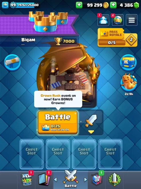 Level 49/40 card max/4000 gem/4 skin towers/99 k gold/Lifetime warranty(C2138)