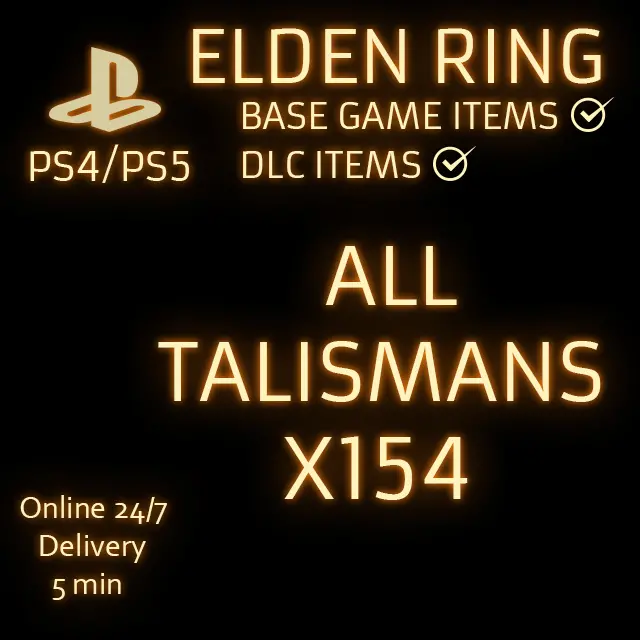 (PS4/PS5) ELDEN RING ALL TALISMANS X154