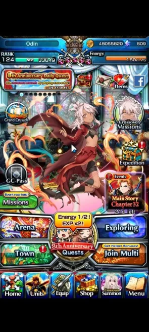 Global|Rank 124|35 Ascend|[Okarun,WH Fen,Houka,Shirou,Rosetta,Stark]+TW Summer Luvia&Rin,Chloe,Etc|Lpot 455|CheckSS(GS1831)