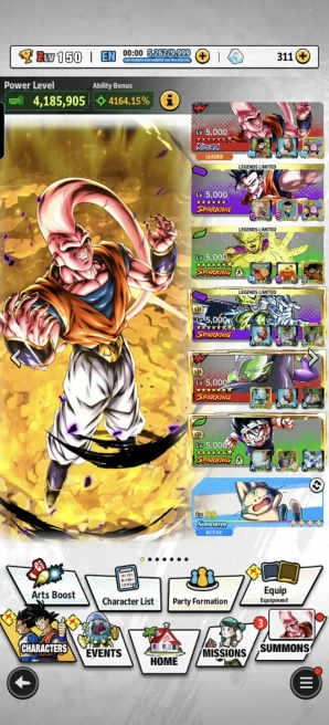 ANDROID+IOS- UL Buu han FULL+ 24 LF ( goku4+Kefla+Piccolo+buu kid+Gohan pur+ss3 Vegeta mini+Cell) Have Equipment (D129)