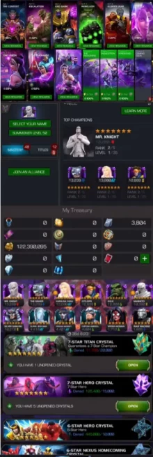 j[MC2]Paragon account|Random  6-8 7-star heroes| guaranteed to draw 30+ 7-star heroes and 50+ 6-star heroes| Full Access[Automatic delivery]