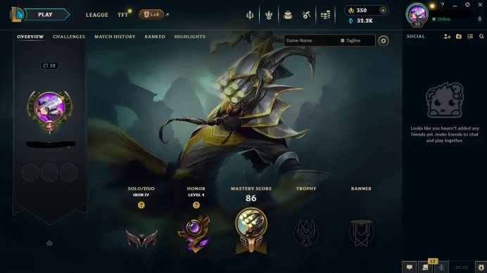 EUW - SAFE SEASON16 IRON 4 0LP | 32200 BE / INSANE LOOT | PLACEMENTS DONE | 2W 20L | INSTANT DELIVERY | LOW MMR | UNVERIFIED EMAIL |#2794