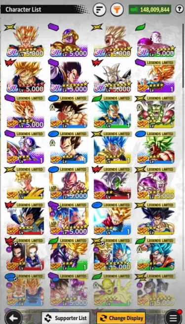 148M Total Power|LV 199|7 UL+ 27LL|Golden Frieza,Super Vegito,Final Form Frieza,SS Goku |Android|CheckSS(DBL971)