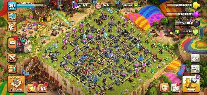 | OP TH 18 ACC | HEROES 102_100_90_76_50 | XP LVL 251 | EPIC HERO SKINS | 18 KING | 16 QUEEN | 16 WARDEN | 14 RC | 25 EQUIPMENT MAX | NC 500