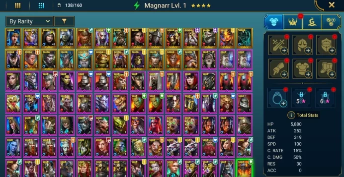 Starter acc with Marichka : 90k energy / 57 mln coins / Sicia, Boragar, Crypt-King Graal, Arix, Ninja + 19 Login Legendaries