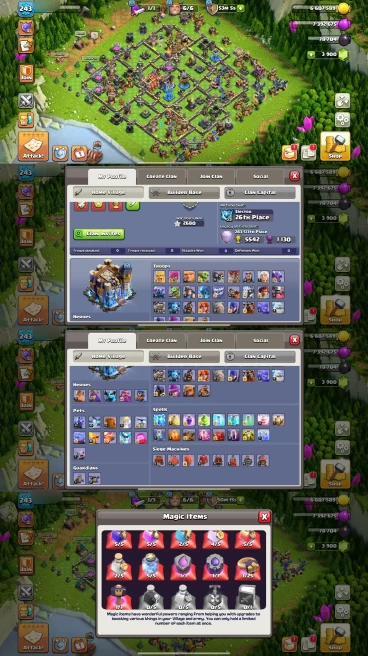 R127- TH18 Near Max | XP 243 | BK71 AQ101 MP87 GW80 RC53 | 12 Heroes Skins & 14 Epic Equipment | 100% Secure SCID | iOS & Android