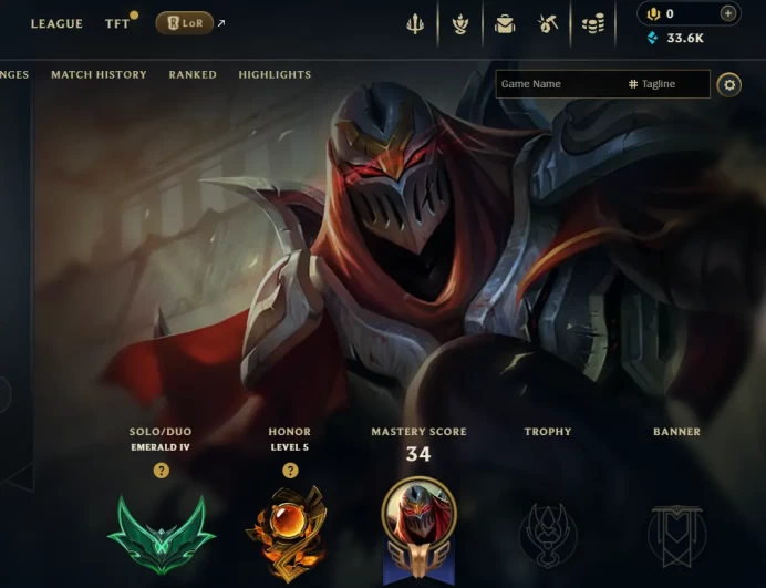 [EUW] S16 - SPLIT 1 - Emerald 4- 38 win 23 lose 63 WR - 33.6K BE - Ranked Ready