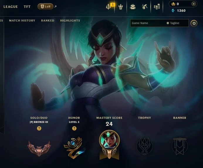 [EUW] S16! - SPLIT 1! - Bronze 3 - 1 WİN - 0 Lose - 1.3K Be - Honor 3 - Ranked Ready - Unverified Email