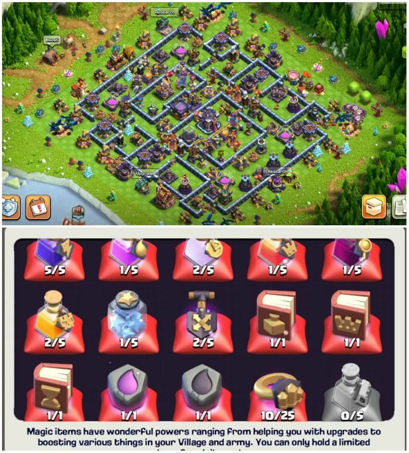 [Instant Mail Change Protection Reset Possible]||Th15 ||Heros:58-76-43-52-25||4 Epic Equipment||Loaded Magic Items