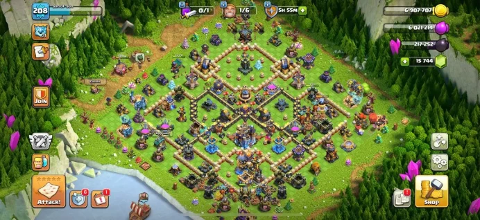 Th 18 max/Hero(105.105.73.80.55) 15 k gem wall 17.18/ Defend strong/Free change name /Lifetime warranty(C2145)