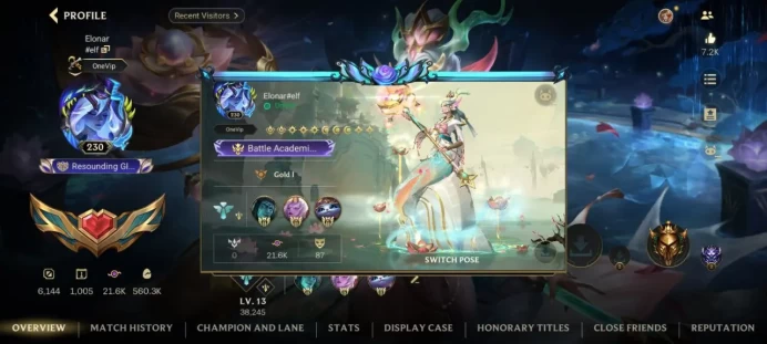 iOS/Android - Global - Level 230 - Champions 126 - Skins 87 - Legendary 11 - Code1143